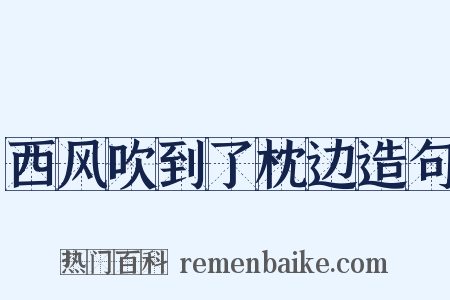 西风吹到了枕边造句是什么意思的图片